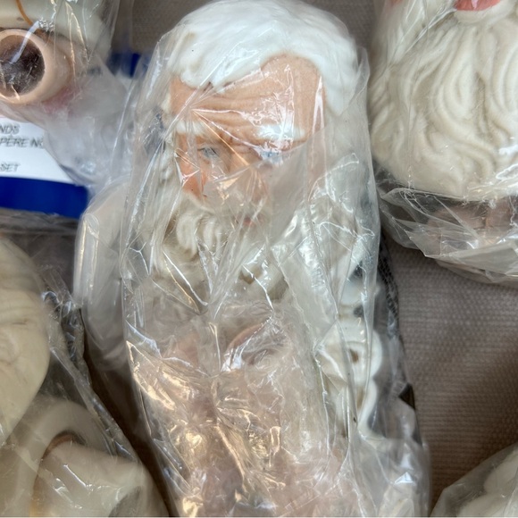 💥 Vintage Porcelain Santa Heads & Hands - Lewiscraft - Lot of 5 - Picture 4 of 9